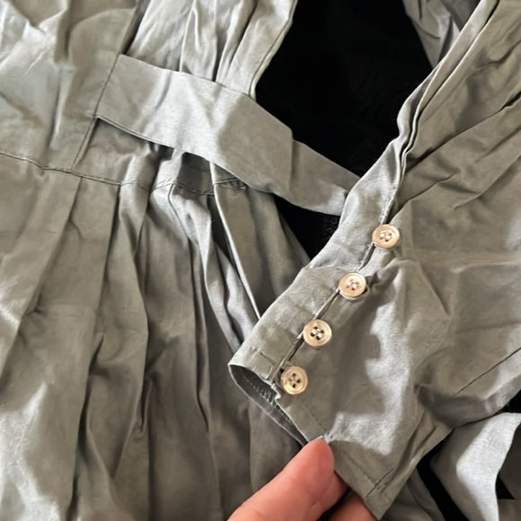 Vintage sailor Victorian style dress 13 14 tie back puff shoulder additional hem - Picture 5 of 11